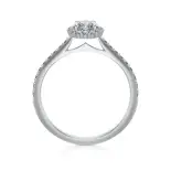 Pierścionek z białego złota z diamentami